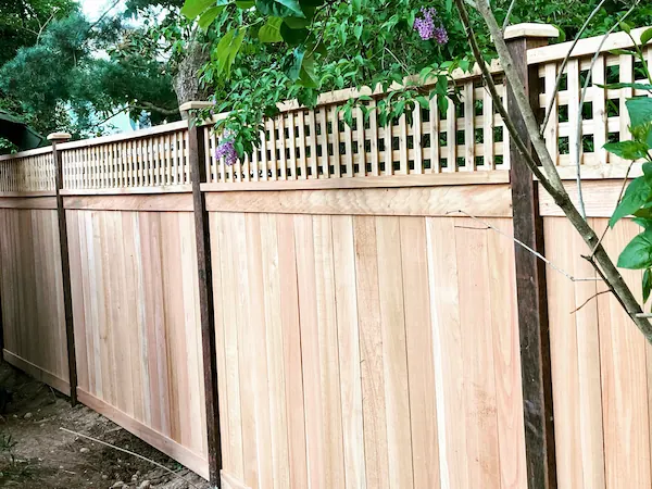 Custom cedar fence installation in Kirkland