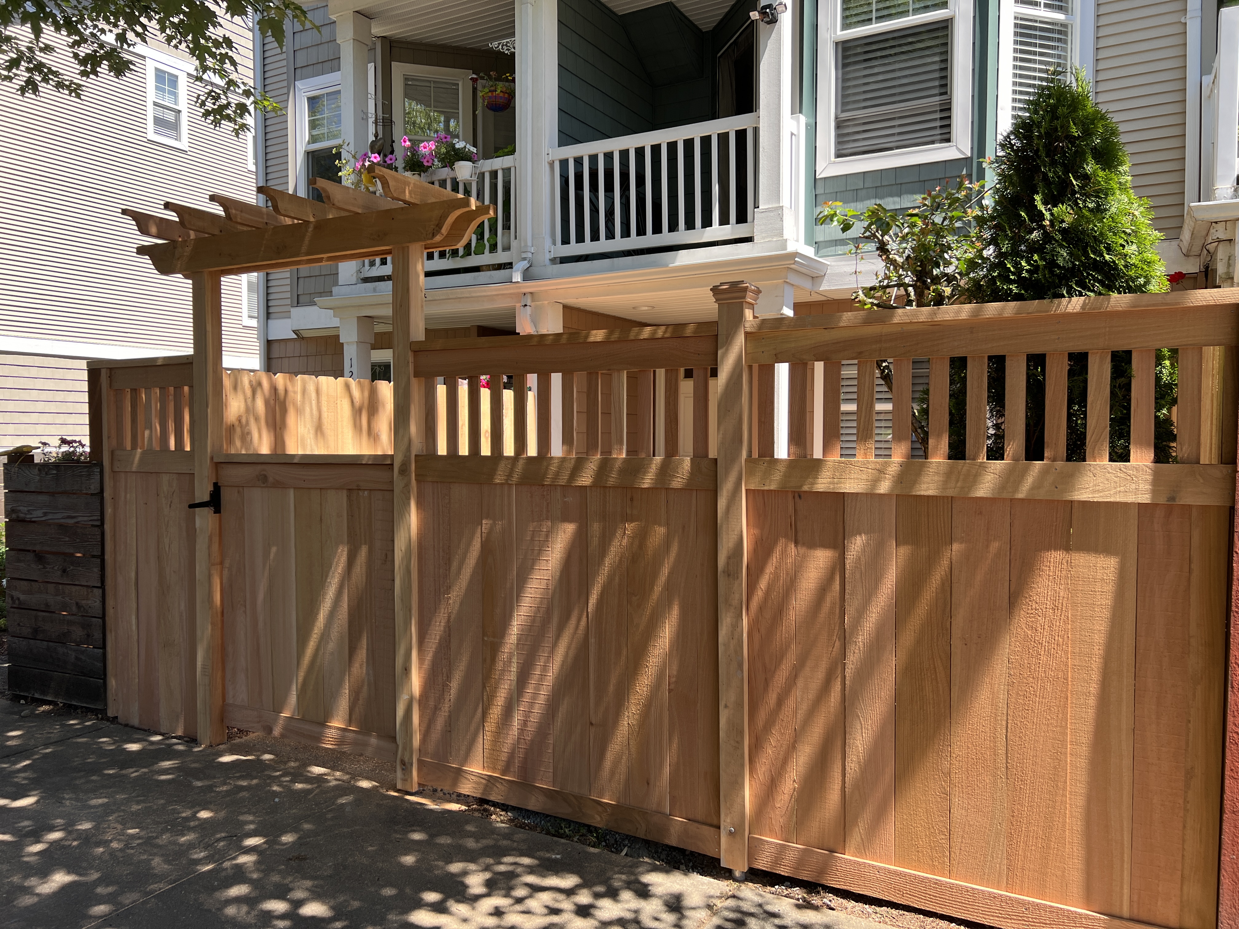 Custom Cedar Fence - Seattle Installation